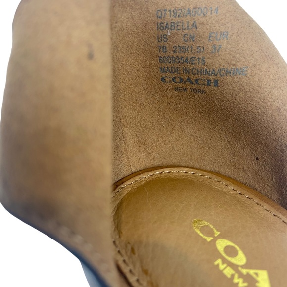 Coach Feather Leather Heels Women's Size 7B Gold hardware - Picture 9 of 16